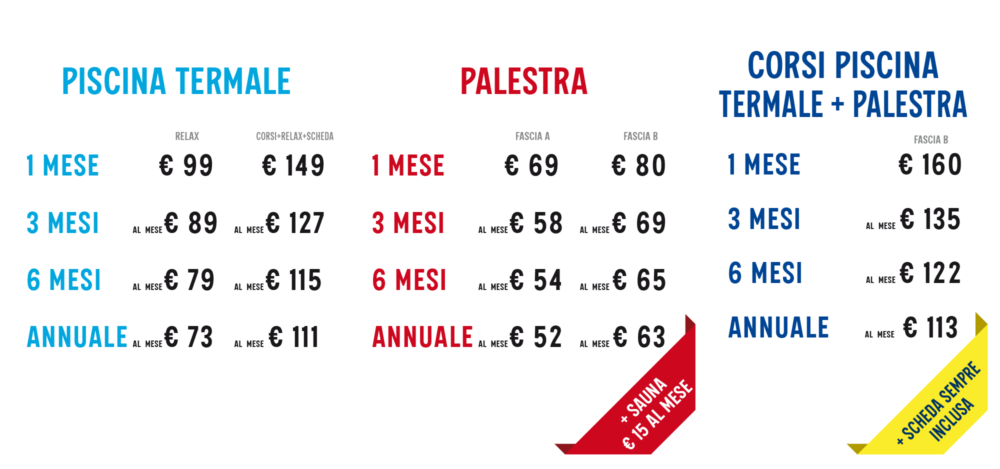 tariffe terme e palestra